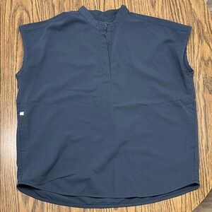 Figs Women's Navy Short Sleeve Top